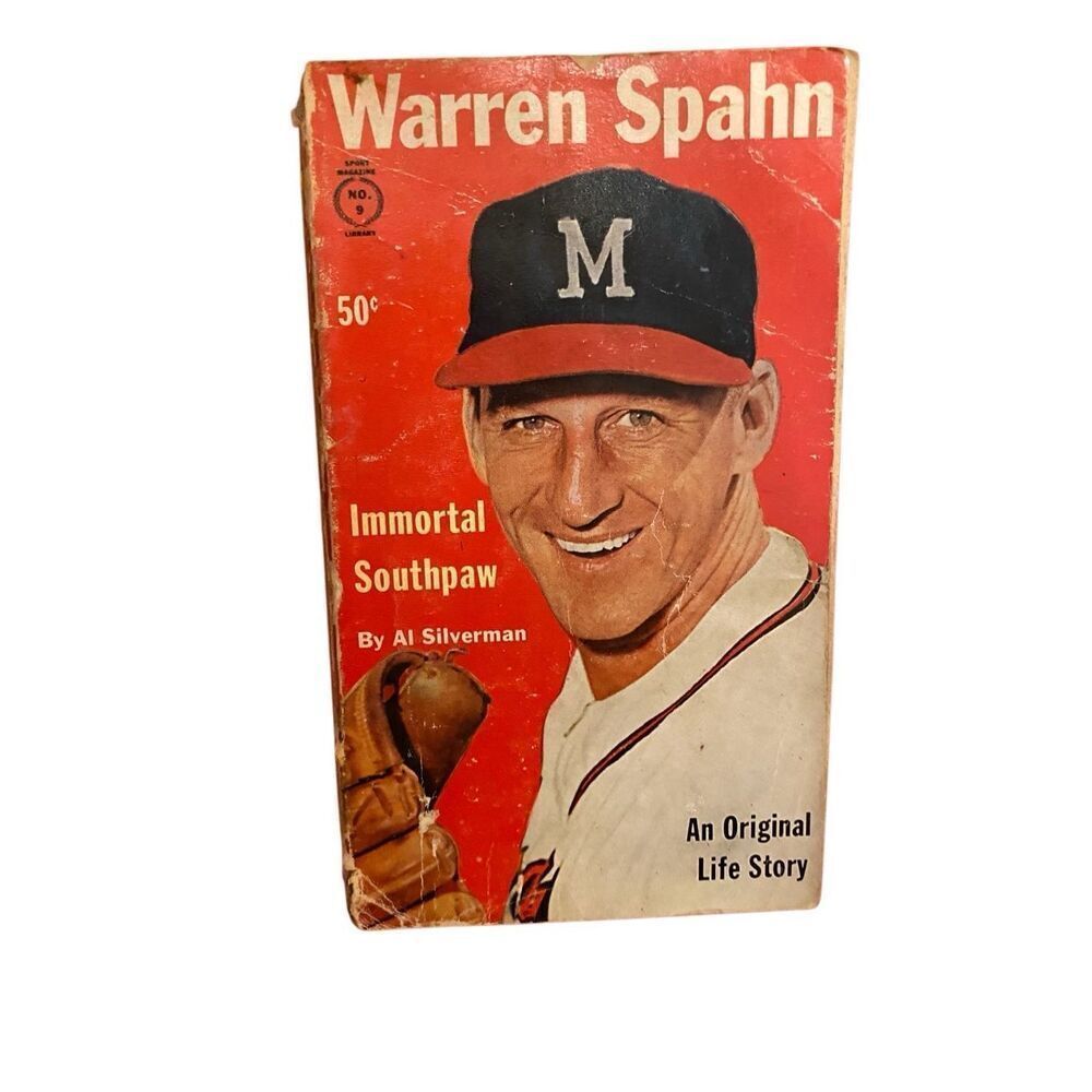Warren Spahn Immortal Southpaw by Al Silverman Paperback Book Novel 1961